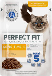 Perfect Fit PERFECT FIT Cat Sensitive 1+ , Pui, plic hrană umedă pisici, sistem digestiv, (în sos), 85g