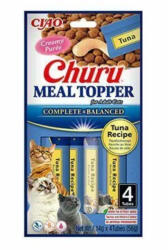 Inaba Foods INABA Churu Meal Topper, Ton, plic, tub recompense fără cereale pisici, (piure), 56g