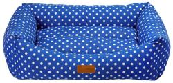  4DOG 4DOG Deluxe Makarons, pat dreptunghiular câini, bumbac, impermeabil, albastru, M-XL(78x60x22cm)