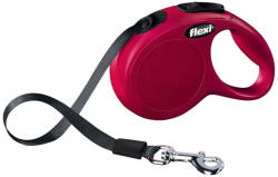 flexi FLEXI Classic, lesă bandă retractabilă câini, nylon, roșu, XS(12kg, 3m)