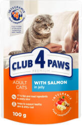 CLUB 4 PAWS CLUB 4 PAWS Premium, Somon, hrană umedă pisici, (în aspic) CLUB 4 PAWS Premium, Somon, plic hrană umedă pisici, (în aspic), 100g