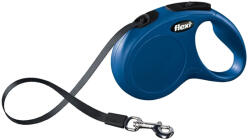 flexi FLEXI Classic, lesă bandă retractabilă câini, nylon, albastru, S(15kg, 5m)