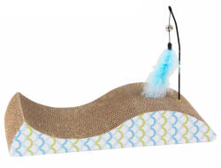 PAWISE PAWISE Fish, scratcher pisici, carton, albastru și maro, 48 x 22 x 8.5 cm