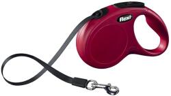 flexi FLEXI Classic, lesă bandă retractabilă câini, nylon, roșu, S(15kg, 5m)