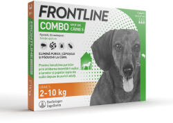 Frontline Frontline Combo, soluție spot-on antiparazitara, caini FRONTLINE Combo, spot-on, soluție antiparazitară, câini 2-10kg, 3 pipete