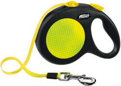 flexi FLEXI Neon, lesă bandă retractabilă câini, reflectorizant, nylon, neon, L(50kg, 5m)