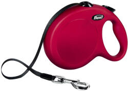flexi FLEXI Classic, lesă bandă retractabilă câini, nylon, roșu, L(50kg, 8m)