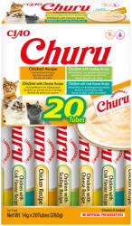 Inaba Foods INABA Churu Chicken Varieties (Pui, Pui și Scoici| Brânză| Creveți), cutie, tub recompense fără cereale pisici, (topping), 280g