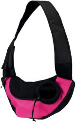 TRIXIE TRIXIE Sling, geantă transport câini și pisici, XS(max. 5kg), poliester, deschidere superioară, cu curea de umăr, roz și negru, 50 x 25 x 18 cm