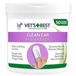  Vet's Best Vet's Best Ear Finger, servetele pentru igiena urechii, 50 buc