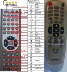 GENERAL DENVER DVBT-100 - kompatibilis General márkájú távirányító