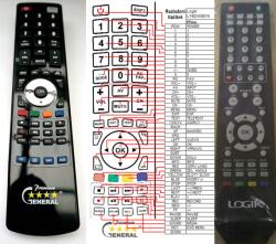 GENERAL LOGIK COMBO TV-DVD L19DIGB10, L19DVDB10, L19DVDP10, L22DVDB10, L22DVDB20, L24DIGB10, L24DVDB19 - kompatibilis General márkájú távirányító