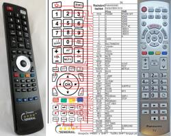 GENERAL PANASONIC N2QAYB001010 - kompatibilis General márkájú távirányító