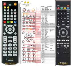 General YAMAHA BDP119, BDP122, BDP125, BDP127 - kompatibilis General márkájú távirányító