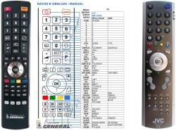 GENERAL JVC RM-C1808 - kompatibilis General márkájú távirányító