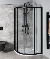 SAPHO Zuhanykabin, Sapho Gelco SIGMA SIMPLY íves zuhanykabin, 90x90 cm GS5590B matt fekete