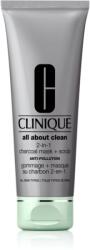 Clinique All About Clean 2-in-1 Charcoal Mask + Scrub tisztító arcmaszk 100 ml