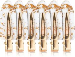 Brushworks Gold Flake No Crease Clips hajtű átlátszó 6 db