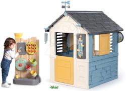 Smoby Set căsuță stație meteorologică cu perete de joacă Cele patru anotimpuri 4 Seasons Playhouse Smoby cu 6 activități (SM810731-6) Casuta pentru copii