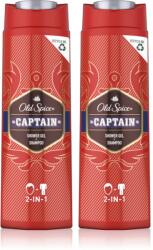 Old Spice Captain tusfürdő gél és sampon 2 in 1 2x400 ml
