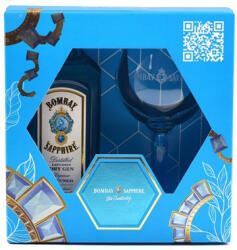 Bombay Sapphire Gin DD+Pohár (40% 0, 7L)