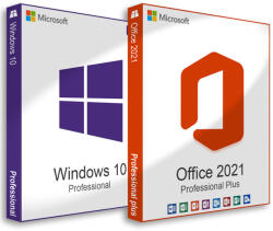Microsoft Windows 10 Pro (Full Retail) + Office 2021 Professional Plus (Költöztethető) (Elektronikus licenc)