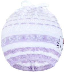 NEW BABY Kötött sapka New Baby cica lila - pindurka