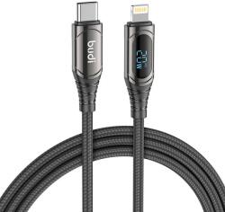 budi Cablu USB-C la Lightning LED Budi, 20W, 1, 5 m (negru)