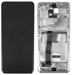 Samsung GH82-26032C Gyári Samsung Galaxy S20 Ultra OLED kijelző érintővel Fehér kerettel előlap (GH82-26032C)