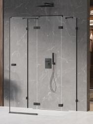 NEW TRENDY Avexa Black zuhanykabin 80x80 cm négyzet fekete matt/átlátszó üveg EXK-2626 (EXK2626)