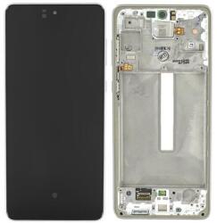 Samsung GH82-28686B Gyári Samsung Galaxy A73 5G fehér OLED kijelző érintővel kerettel előlap (GH82-28686B)