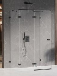 NEW TRENDY Avexa Black zuhanykabin 120x110 cm négyszögletes fekete matt/átlátszó üveg EXK-2618 (EXK2618)