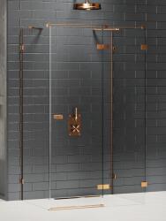 NEW TRENDY Avexa Copper Brushed zuhanykabin 90x70 cm négyszögletes réz csiszolt/átlátszó üveg EXK-3726
