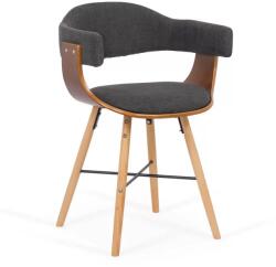 Chairs ON Scaune de bucătărie din lemn și stofă BUC016 gri