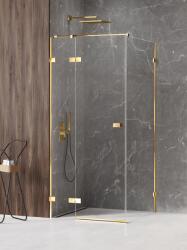 NEW TRENDY Avexa Gold Shine zuhanykabin 110x90 cm négyszögletes arany fényes/átlátszó üveg EXK-1850