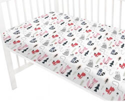 Baby Shop pamut, gumis lepedő 60*120 cm - kis róka - babyshopkaposvar