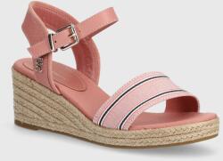 Tommy Hilfiger szandál SHIRTING WEDGE SANDAL rózsaszín, FW0FW07887 - rózsaszín Női 37