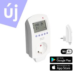 Falcon Falcon TMS WiFi Control univerzális konnektoros szobatermosztát belső hőmérséklet érzékelővel (16A) (HY02TP-WiFi+) - e-futesbolt