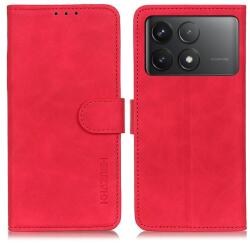 KHAZNEH RETRO Husă rabatabilă pentru Xiaomi Poco F6 Pro roșu