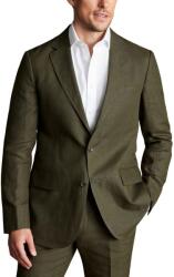 Charles Tyrwhitt Linen Jacket - Olive - Slim fit | 46 | Standard