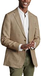 Charles Tyrwhitt Linen Jacket - Taupe - Slim fit | 52 | Meghosszabbított