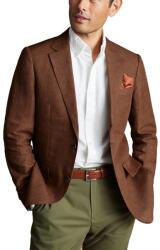 Charles Tyrwhitt Linen Jacket - Rust - Slim fit | 54 | Meghosszabbított