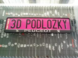  PEUGEOT 3D rendszámtábla tartó , Rendszámtábla keret , Rendszámtáblatartó