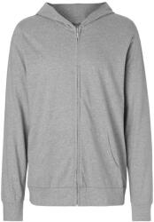 Neutral Könnyű cipzáras pulóver kapucnival organikus Fairtrade biopamutból - Sportos szürke | 3XL (NE-O62301-1000211976)