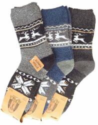 TifanTEX Șosete pentru bărbați din oaie Alpaca cu model norvegian de fulg de zăpadă () (0732F1)