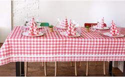 Pack Service Party szett Oste textilhatású (asztalterítő 140x240 cm + 10 db szalvéta) - piros