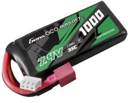 Gens Ace 35C 1000mAh 2S1P 7.4V Airsoft Gun Lipo akkumulátorT Plug