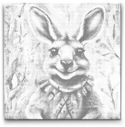 PontPöttyöző - Boldog kenguru Méret: 50x50cm, Keretezés: Kartonlemezen, Szín: Kék