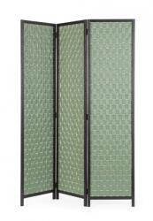 Bizzotto Paravan decorativ bambus hartie negru verde Dheva 135x6x180 cm (0721679)