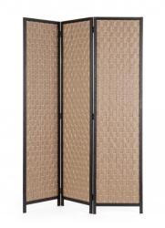 Bizzotto Paravan decorativ bambus hartie negru natur Dheva 135x6x180 cm (0721680)